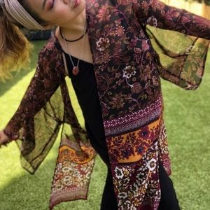 Spice Market Sheer Floral Kimono